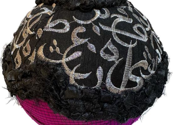 Title: Language and Its Absence from the Modern Generation Medium: Embroidery on canvas Size: 70 cm